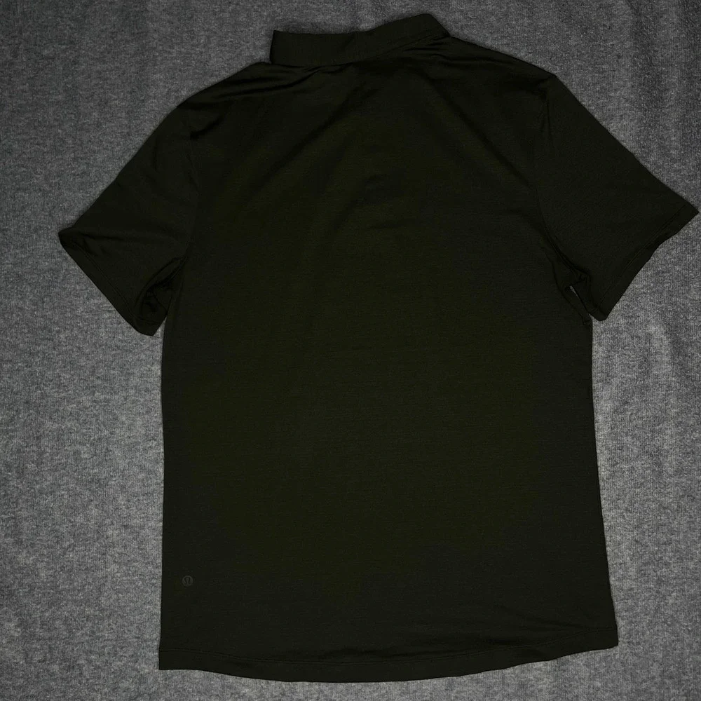 Lululemon Mens Metal Vent Tech Polo Shirt Bundle Black Green Striped Size Large